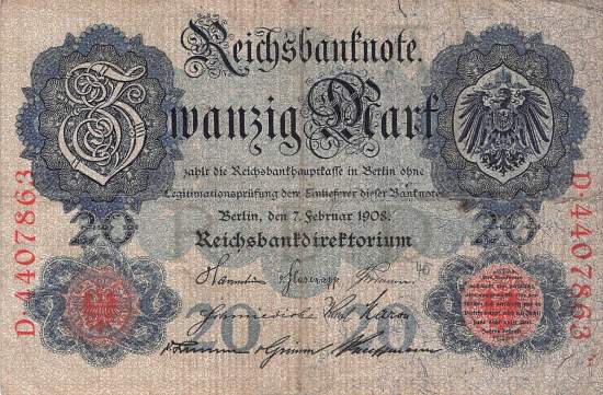 20 Mark 1908 ro.31 A/D